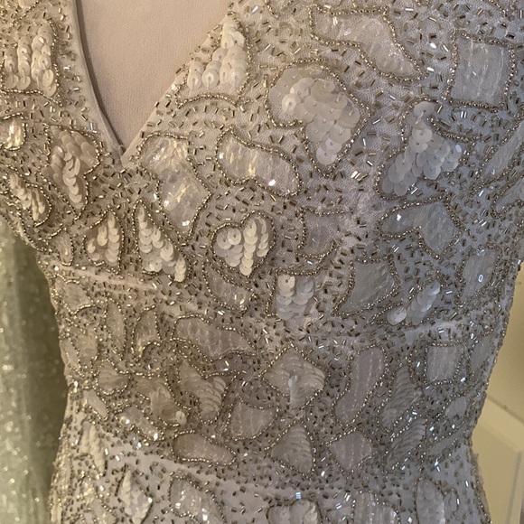 MAC DUGGAL
Hand Embellished Sleeveless Beaded Gown with Sweeping Train - Picture 7 of 15